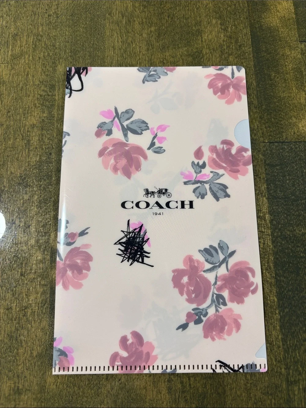 Coach Pink Floral Folder